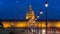 Les Invalides day to night timelapse in Paris, France