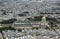 Les Invalides Monument from Eiffel Tower in Paris