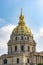 Les Invalides National Residence of the Invalids dome in Paris, France