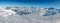 Les Menuires, the Mont-Blanc and Val Thorens from the top of La Masse