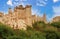 Les Orgues in Pyrenees-Orientales France a famous landmark geological site with hoodoos and unusual formations of rocks