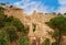 Les Orgues in Pyrenees-Orientales France a famous landmark geological site with hoodoos and unusual formations of rocks