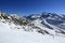 Les Verdons, Winter landscape in the ski resort of La Plagne, France