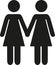 Lesbian couple hand in hand icon