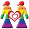 Lesbian Graphic - Two Girls - Rainbow
