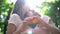 Lesbians in love embracing, holding rainbow heart, concept of lgbt rights