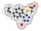 Lesinurad gout drug molecule. 3D rendering. Atoms are represented as spheres with conventional color coding: hydrogen (white),