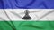 Lesotho flag with fabric texture