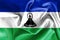 Lesotho Flag Rippled Effect Illustration