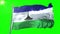Lesotho flag seamless looping 3D rendering video. Beautiful textile cloth fabric loop waving