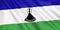 Lesotho flag waving with the wind.