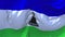 Lesotho Flag Waving in Wind Continuous Seamless Loop Background.