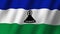 Lesotho flag waving in the wind. Flag of Lesotho images