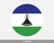 Lesotho Round Circle Flag. Mosotho Circular Button Banner Icon. Basotho EPS Vector