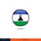 Lesotho round flag vector design.