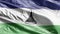 Lesotho textile flag slow waving on the wind loop
