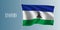 Lesotho waving flag vector illustration