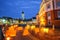 Lesser Square and Council Tower at twilight. Transylvania saxon city