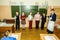 Lesson in primary school in the Kaluga region (Russia).