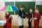 Lesson in primary school in the Kaluga region (Russia).