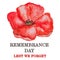 Lest we forget. Remembrance Day. Beautiful card