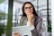 Let curiosity lead you down new and exciting paths. a young businesswoman looking thoughtful while working in an office.