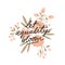 Let equality bloom slogan with floral illustration