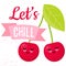 Let`s chill slogan for for greeting cards, posters, T-shirts, banners, print invitations