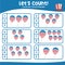 Let\\\'s counting together the balloons with American Independence Day theme and circle the correct number