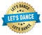 Let`s dance gold badge with blue ribbon