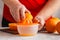 Let\'s make orange juice by squeezer