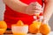 Let\'s make orange juice by squeezer