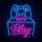 Let`s play. Neon sign design