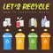 Let\'s recycle waste concept illustration