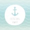 Let\'s sail away, anchor greeting card.