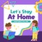Let`s Stay At Home Kids 2 Edition Corona Covid-19 Safety Campaign Doodle Illustration