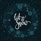 Let It Snow hand lettering greeting card.