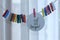 Let us begin. Inspirational motivational notes on tag label paper hanging on rope with colorful wooden clips decoration.