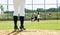 Lets do this. Cropped shot of a handsome young baseball player preparing to bat a ball during match on the field.