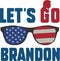 Lets Go Brandon US Flag Conservative Anti Liberal Anti Biden Logo Vector Design