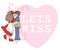 Lets Kiss Valentine Candy Couple
