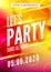 Lets party design poster. Night club template. Music party invitation from DJ