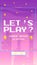 Lets play pixel art web banner for casino games