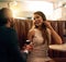 Lets spend the rest of our lives together. Shot of a young man proposing to his girlfriend over a romantic dinner.