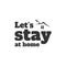 Lets stay home typography lettering vector design