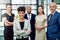 Lets talk about your next business venture. Cropped portrait of a diverse group of businesspeople standing in their