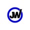 Lette JW simple monogram logo icon design.