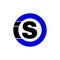 Lette IS simple monogram logo icon design.