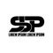 Lette SJP simple monogram logo icon design.