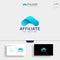 letter A accounting financial creative logo template